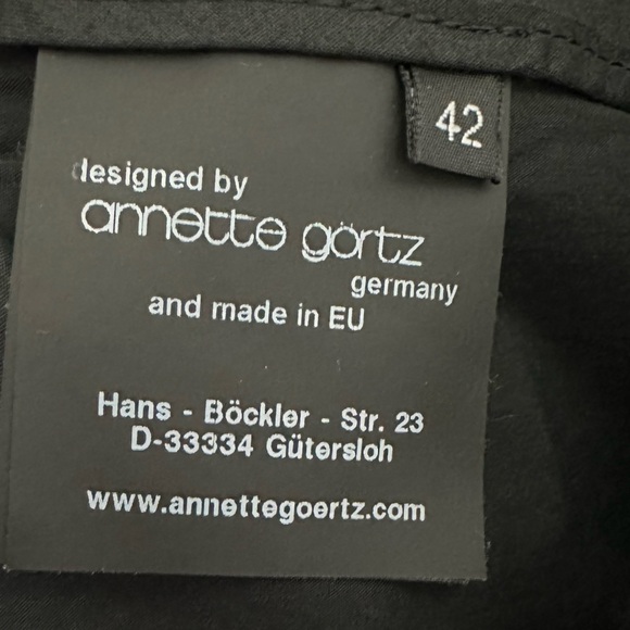 Annette Gortz Black Crop Wide Leg Pants Chinos - Picture 7 of 9